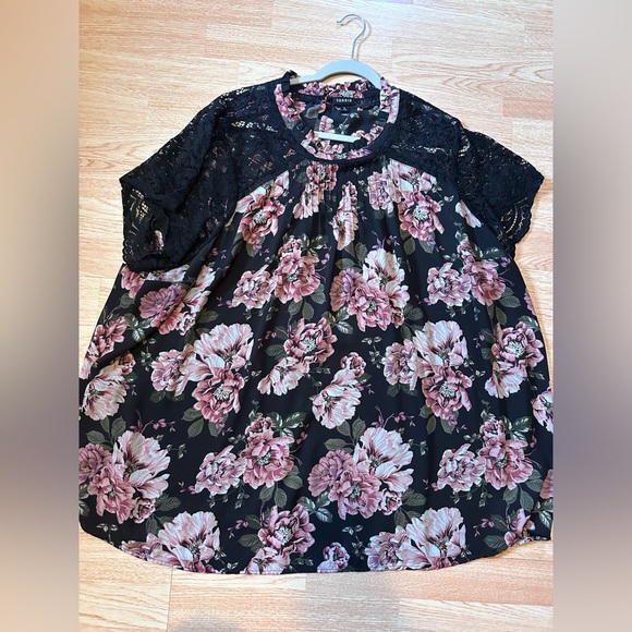 Torrid Pink Boxy Blouse with Peter Pan Collar Size 4XL - Picture 1 of 5